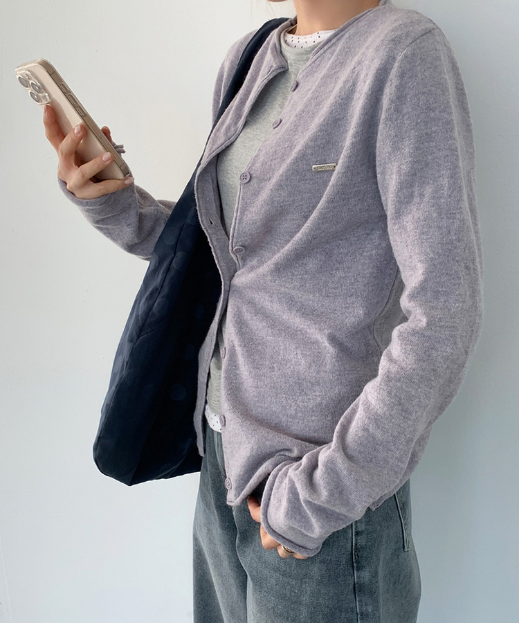 【SET】ドット長袖Ｔシャツ＋シンプル半袖Ｔシャツ MELANGE GRAY