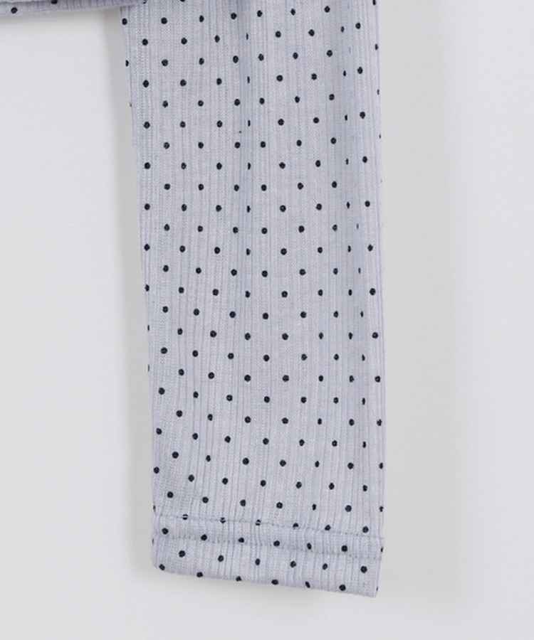 【SET】ドット長袖Ｔシャツ＋シンプル半袖Ｔシャツ