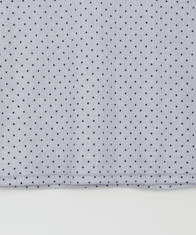 【SET】ドット長袖Ｔシャツ＋シンプル半袖Ｔシャツ