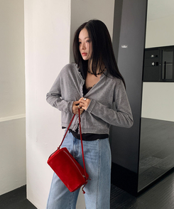 フリンジカーディガン GREY