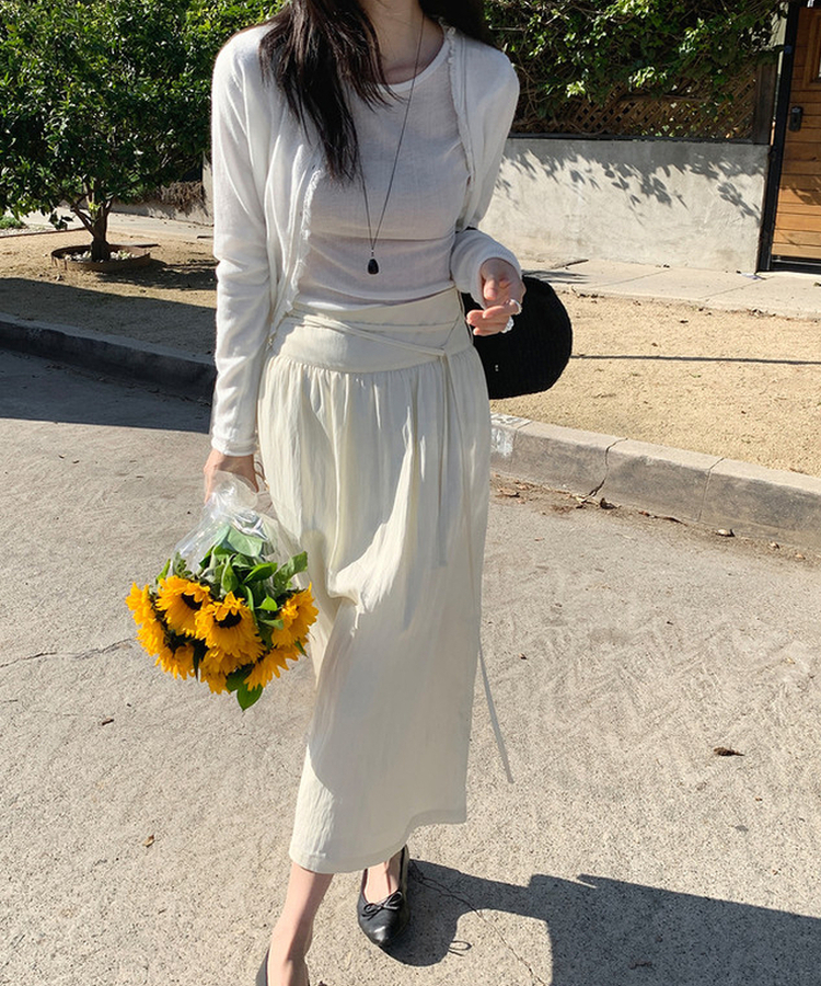 フリンジカーディガン IVORY