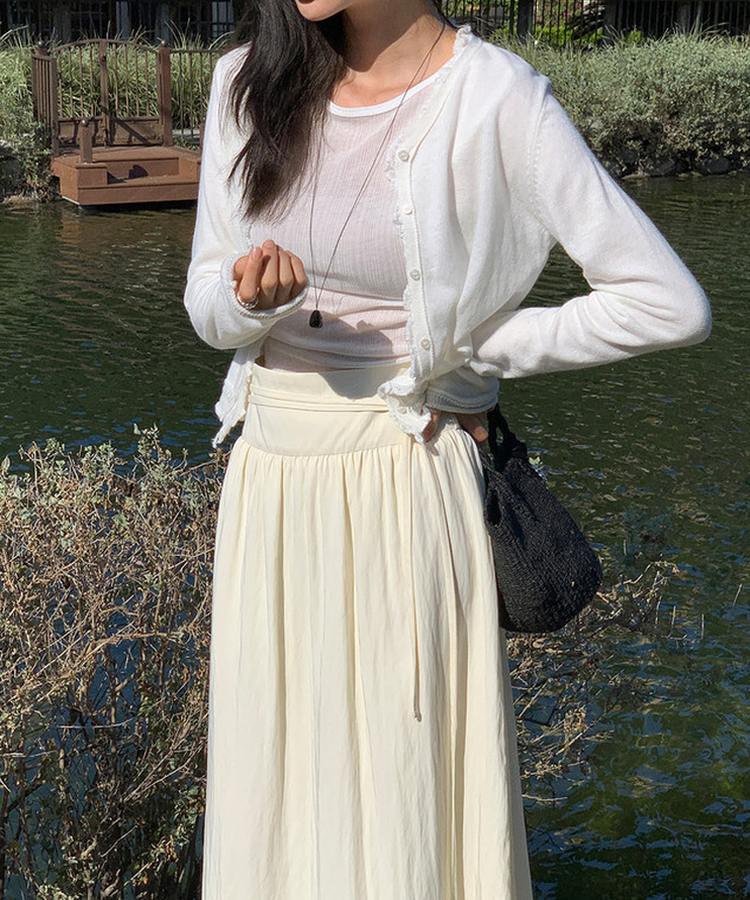 フリンジカーディガン IVORY