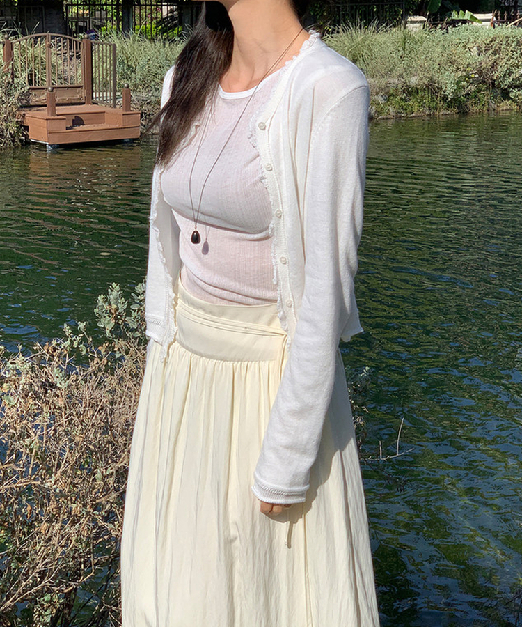 フリンジカーディガン IVORY