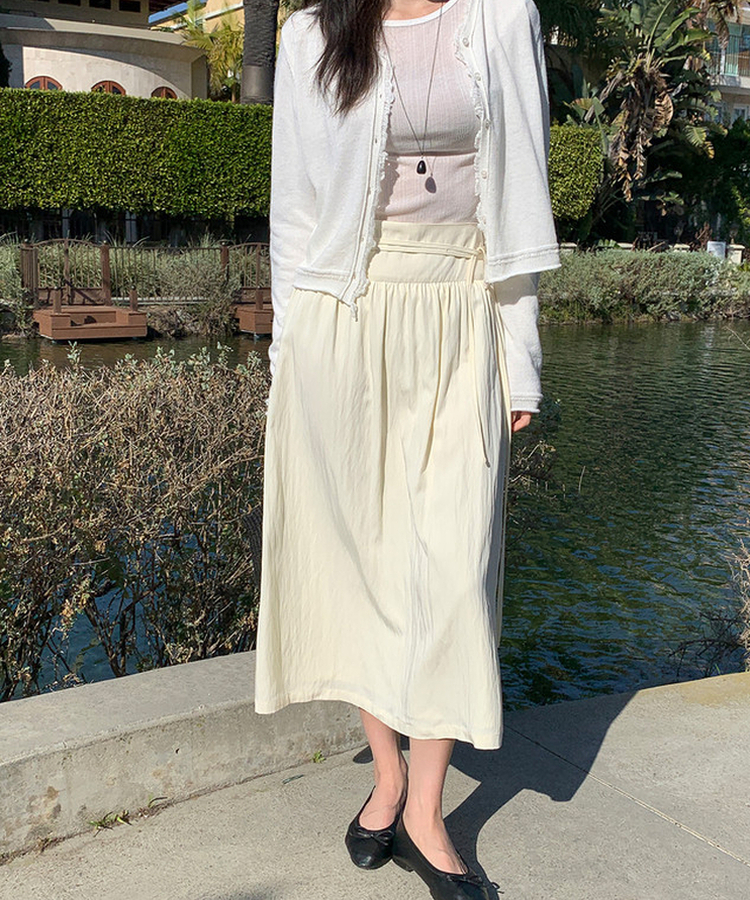 フリンジカーディガン IVORY