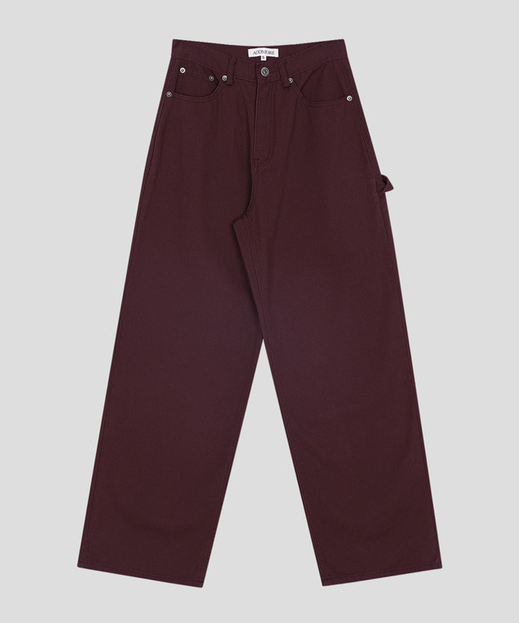 リベットカーペンターワイドパンツ