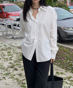 コットンウォッシュシャツ IVORY