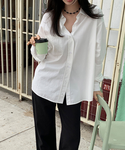 コットンウォッシュシャツ IVORY