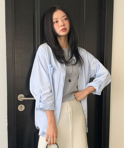 コットンウォッシュシャツ SKYBLUE