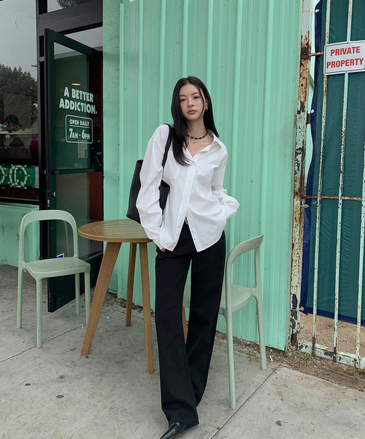 コットンウォッシュシャツ IVORY