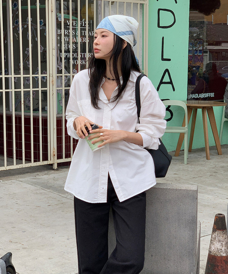 コットンウォッシュシャツ IVORY