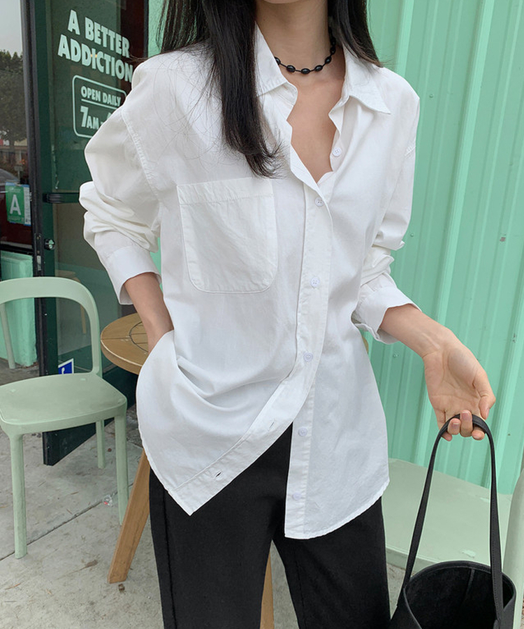 コットンウォッシュシャツ IVORY