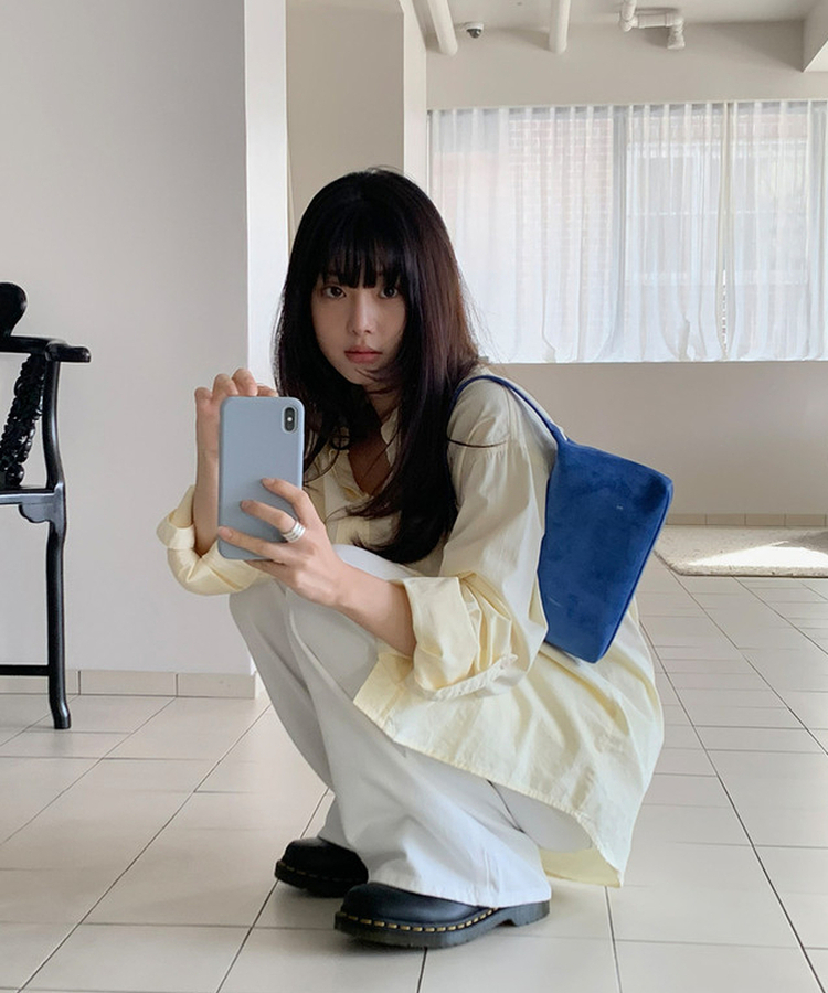 コットンウォッシュシャツ BUTTER YELLOW