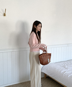 カラーラウンドニット(7color) PINK