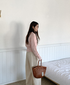 カラーラウンドニット(7color) PINK