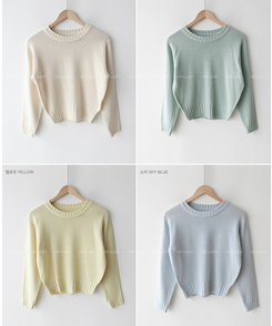 カラーラウンドニット(7color)