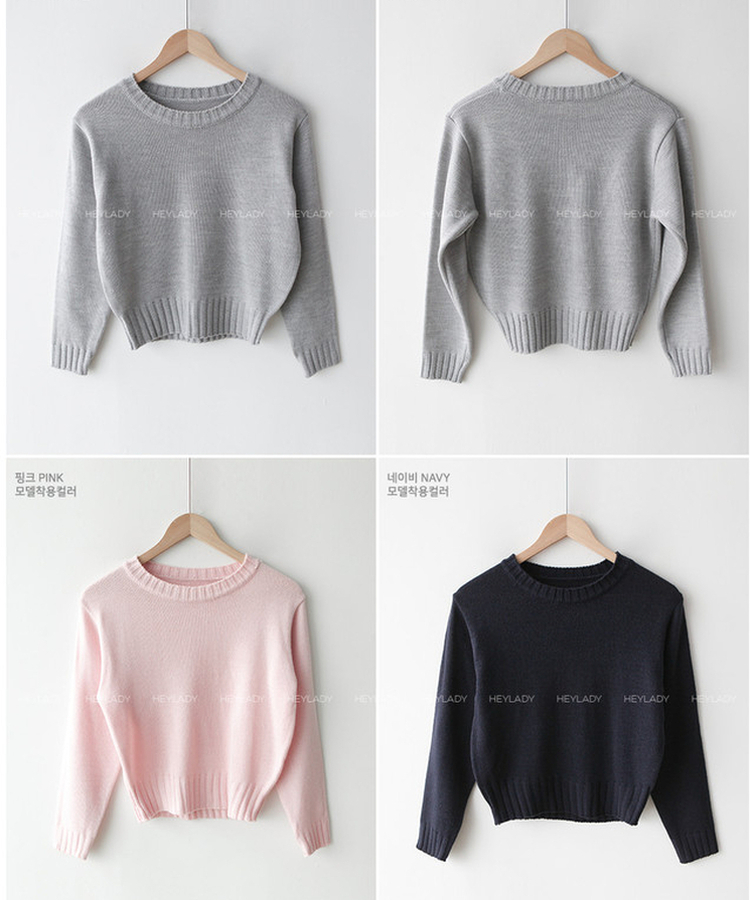 カラーラウンドニット(7color)