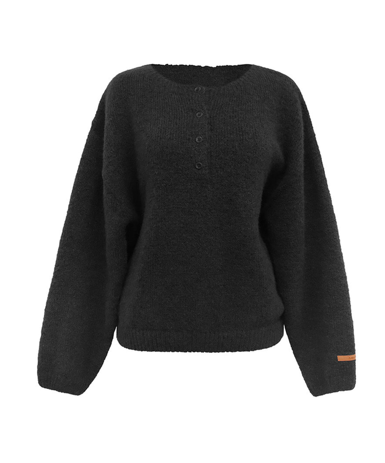 ウールヘンリーネックニット(5color)