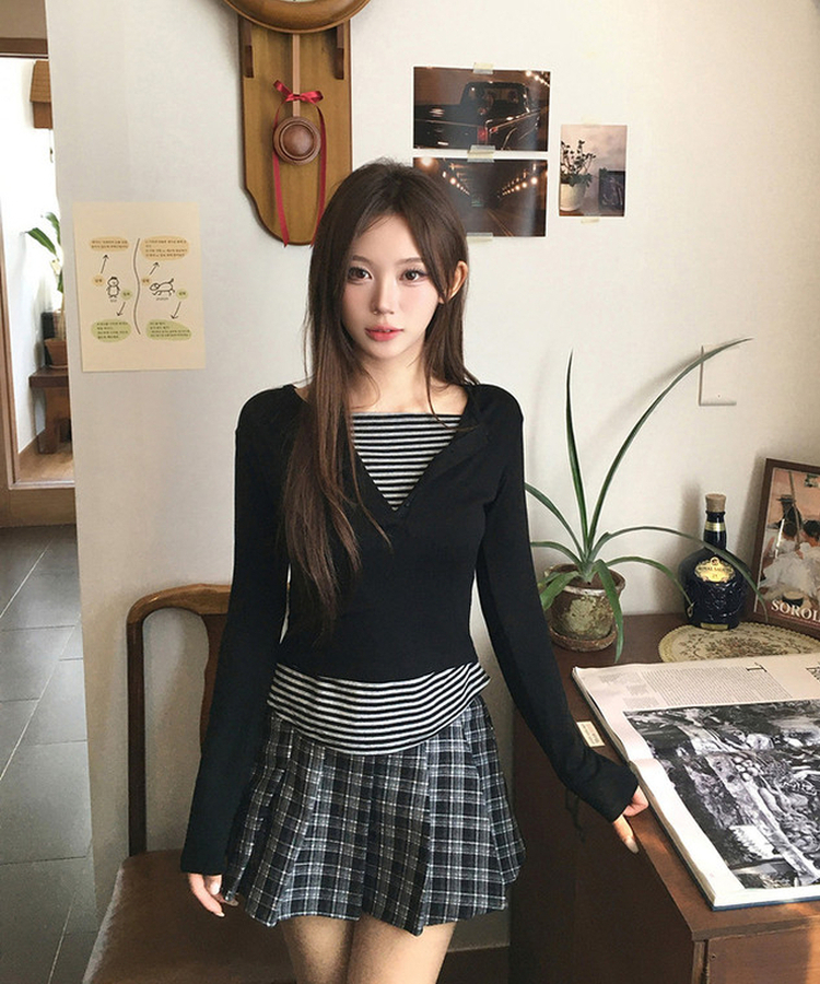 【ベルト付き】チェックプリーツミニスカート BLACK