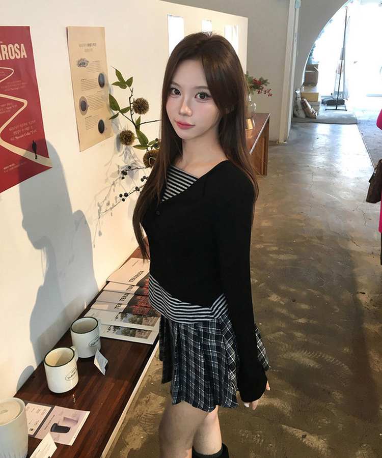 【ベルト付き】チェックプリーツミニスカート BLACK