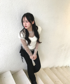 フリルスカートレイヤードブーツカットパンツ BLACK