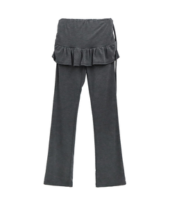 フリルスカートレイヤードブーツカットパンツ