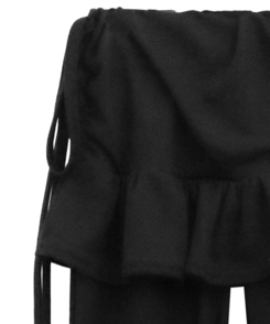 フリルスカートレイヤードブーツカットパンツ