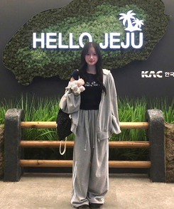 【シュシュ付き】ドット半袖Tシャツ NAVY