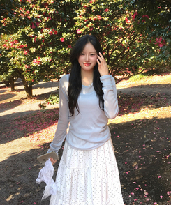 【SET】レイヤードキャミソール シースルー長袖Tシャツ SKY BLUE