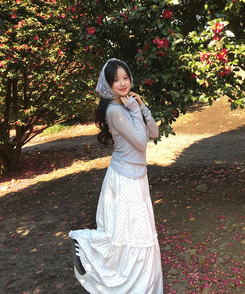 【SET】レイヤードキャミソール シースルー長袖Tシャツ SKY BLUE