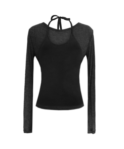 【SET】レイヤードキャミソール シースルー長袖Tシャツ