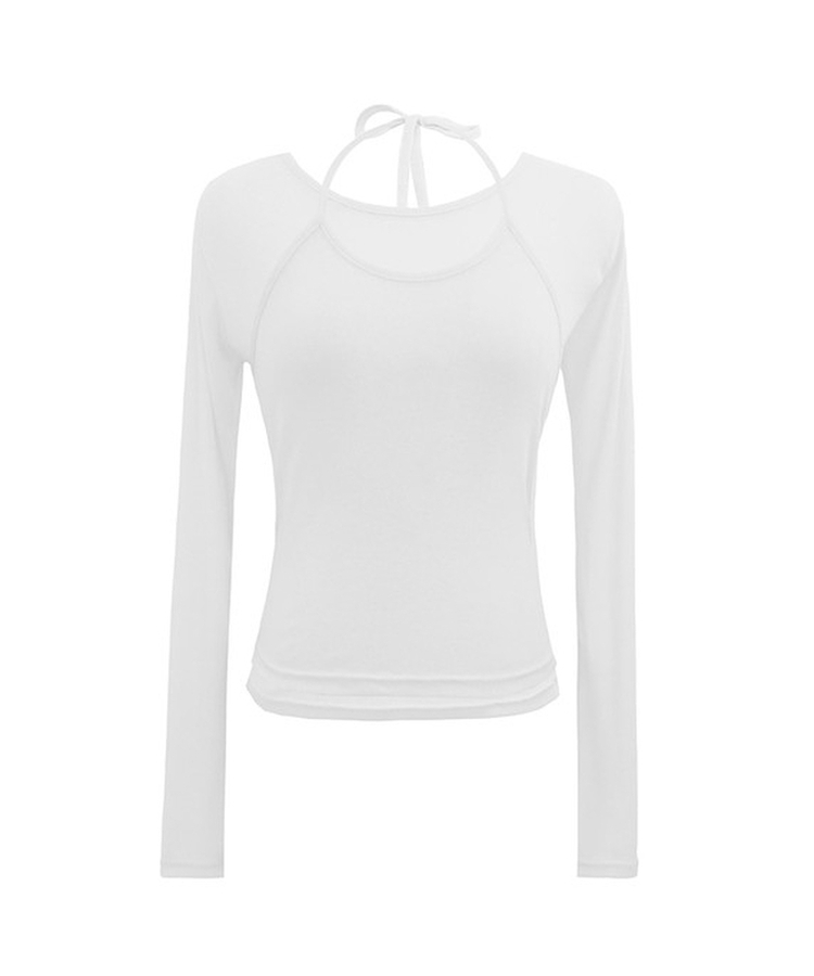 【SET】レイヤードキャミソール シースルー長袖Tシャツ