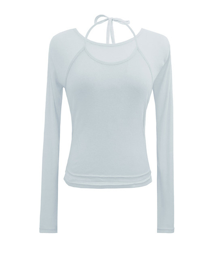 【SET】レイヤードキャミソール シースルー長袖Tシャツ