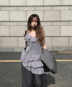 アンバランスシースルーワンピース GREY