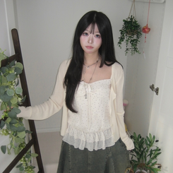 【SET】リボンドットキャミソール リネンテンセルガーディアン BEIGE