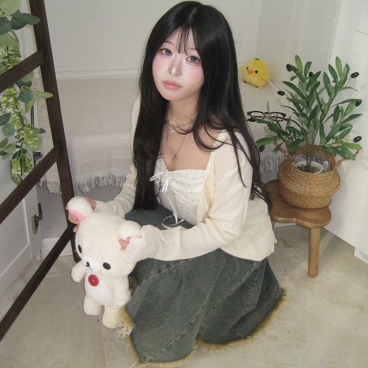 【SET】リボンドットキャミソール リネンテンセルガーディアン BEIGE