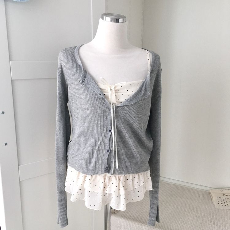 【SET】リボンドットキャミソール リネンテンセルガーディアン