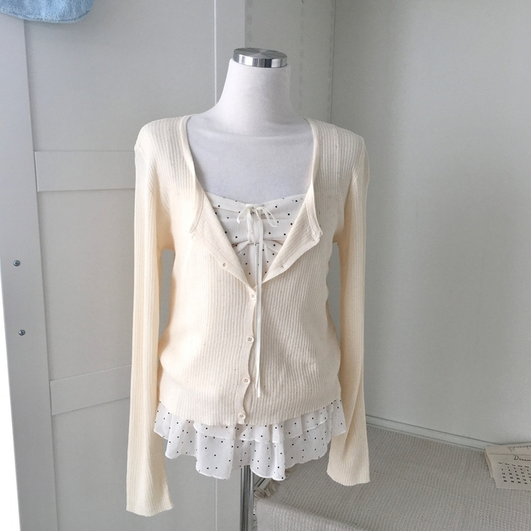 【SET】リボンドットキャミソール リネンテンセルガーディアン