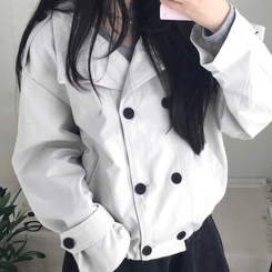 ビンテージダブルボタンショートジャケット WHITE