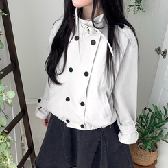 ビンテージダブルボタンショートジャケット WHITE