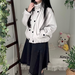 ビンテージダブルボタンショートジャケット WHITE