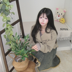 ビンテージダブルボタンショートジャケット BEIGE