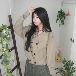 ビンテージダブルボタンショートジャケット BEIGE