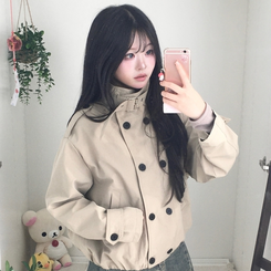 ビンテージダブルボタンショートジャケット BEIGE