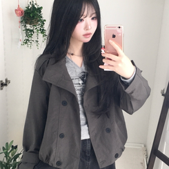 ビンテージダブルボタンショートジャケット CHARCOAL