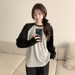 ラウンドルーズフィット長袖Tシャツ(6color) MELANGE