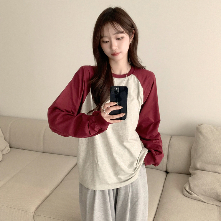 ラウンドルーズフィット長袖Tシャツ(6color) OATMEAL