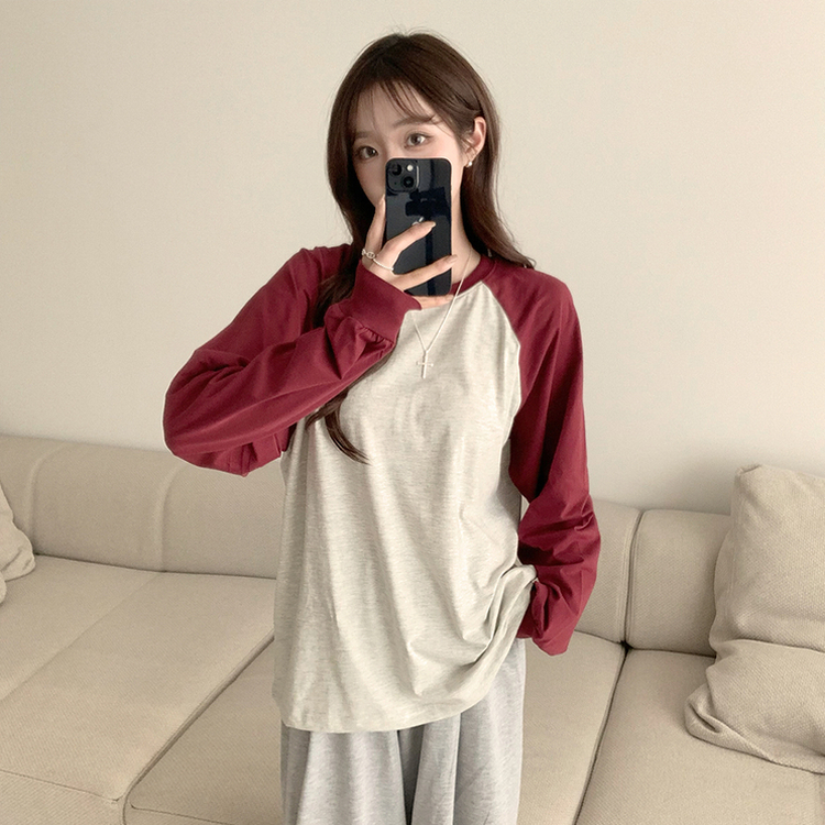 ラウンドルーズフィット長袖Tシャツ(6color) OATMEAL