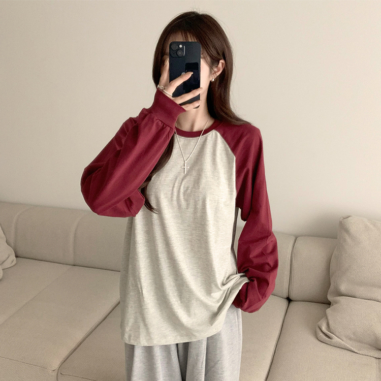 ラウンドルーズフィット長袖Tシャツ(6color) OATMEAL