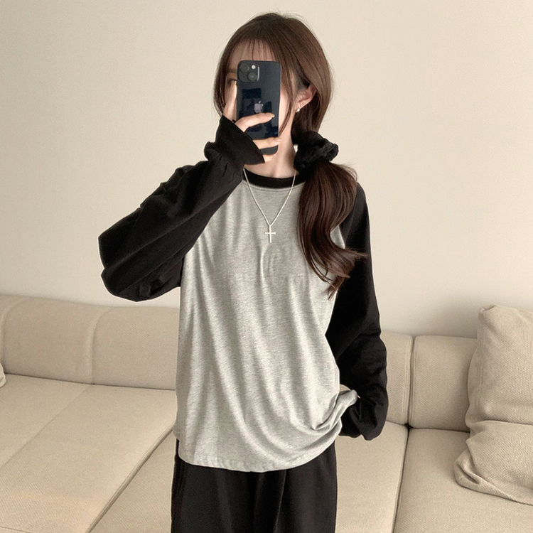 ラウンドルーズフィット長袖Tシャツ(6color) MELANGE