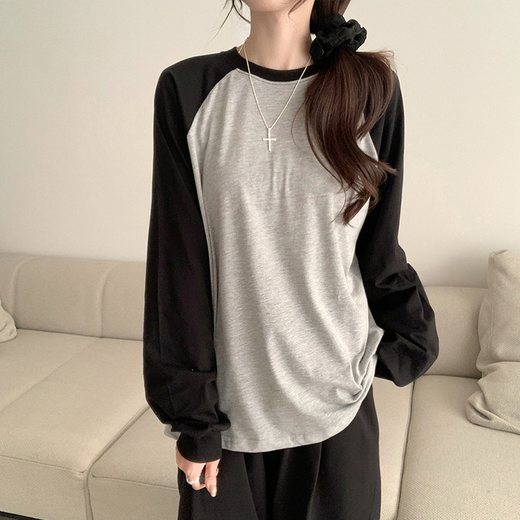 ラウンドルーズフィット長袖Tシャツ(6color) MELANGE